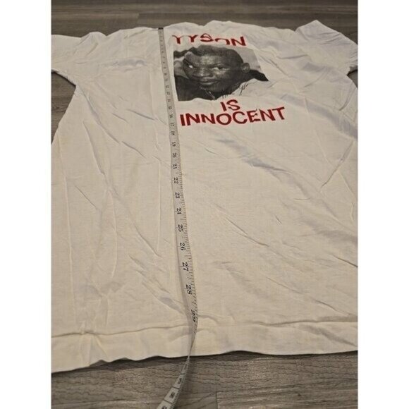 Free Mike Tyson T Shirt XL Is Innocent USA PHOTO DeadStock BOXING Single Stitch - Picture 14 of 15